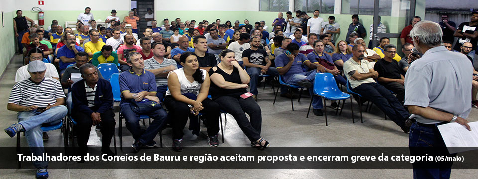 Trabalhadores dos Correios de Bauru e região aceitam proposta e encerram greve da categoria