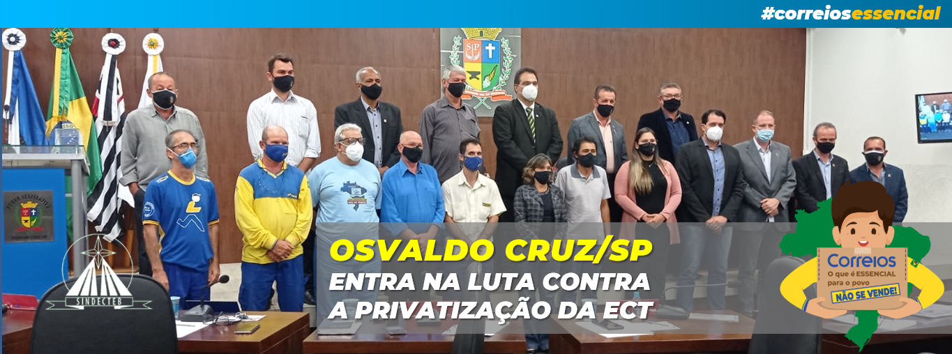 Câmara Municipal de Osvaldo Cruz/SP entra na luta contra a Privatização!