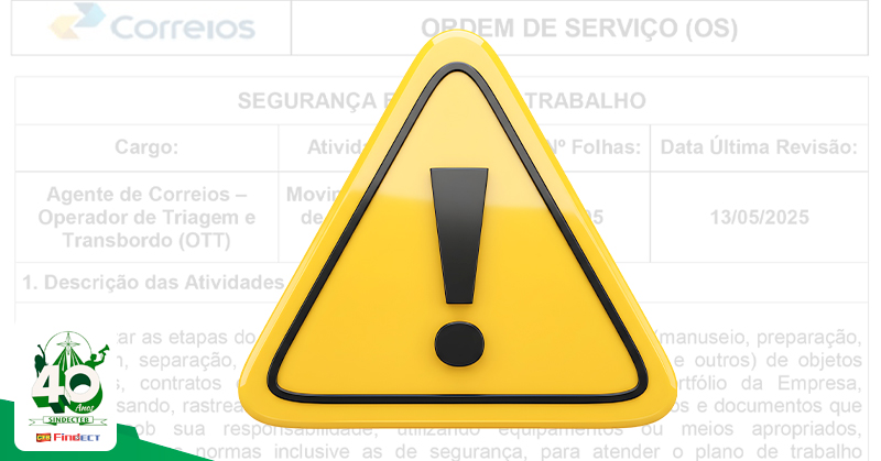 Sindecteb orienta a não assinar documento da ECT sobre saúde e segurança