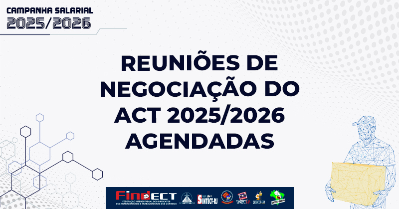 Correios agendam reuniões de negociação do ACT 2025/2026…